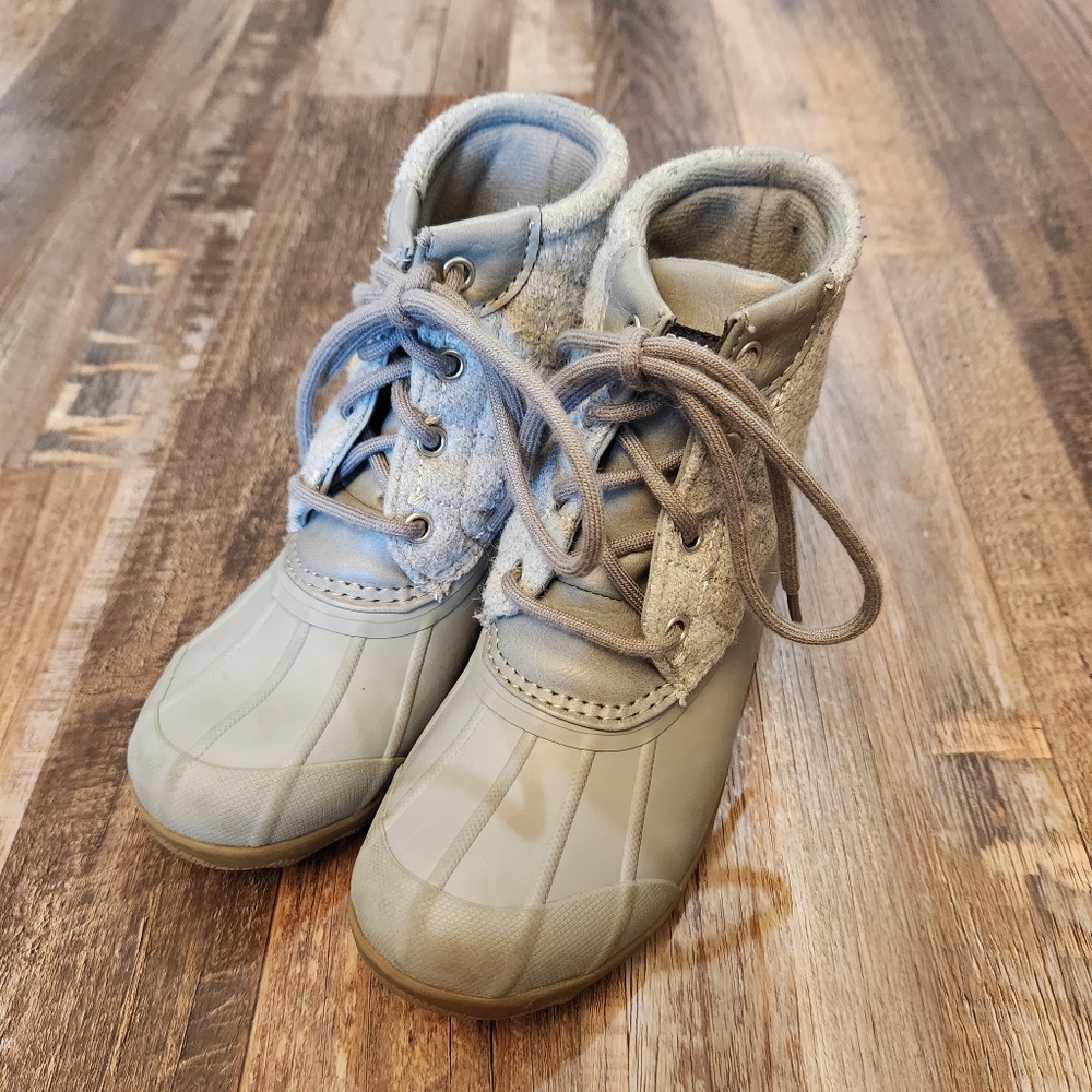 Sperry Gray Quilted Duck Boot